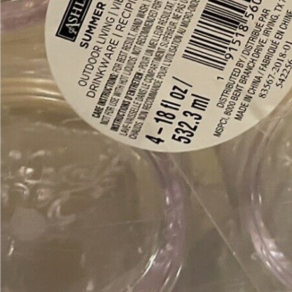 10 BRAND NEW SUMMER CLEAR BPA FREE TUMBLERS SETS OF 4 - Picture 8 of 11